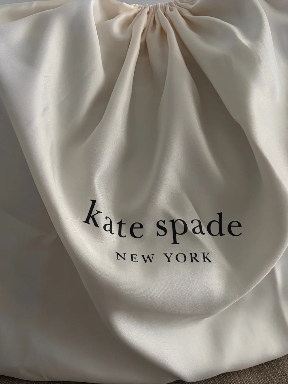kate spade dark green tote with blue interior